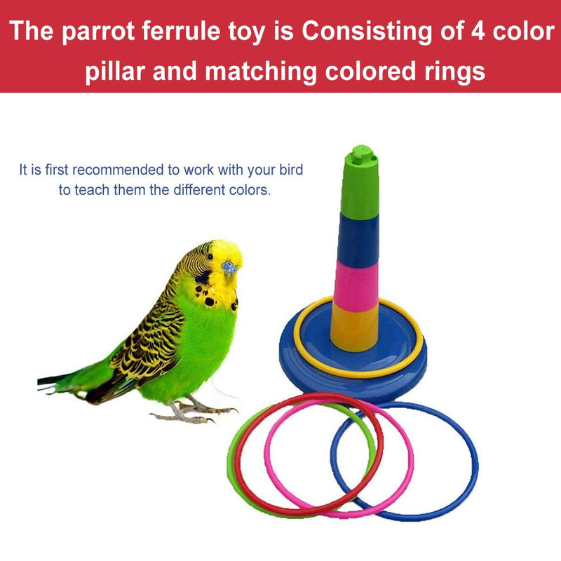 [Australia] - WENTS Parrots Supplies 1 Pack Parrots Grinding Bite Toy and 1 Pack Parrot Ferrule Toy for Your Parrots to Satisfy The Curiosity Develop Coordination 