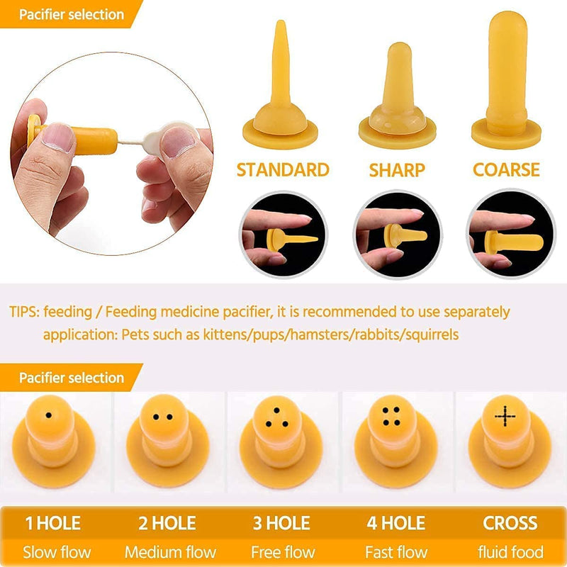 winbarry Puppy Syringe Feeder,Puppy Feeding Bottles,Pet Syringe Original Nipple with Syringe,Best Suited for Small Mammals Neonates Week Old Kittens Puppy Feeding Kit - 21 Pack - PawsPlanet Australia