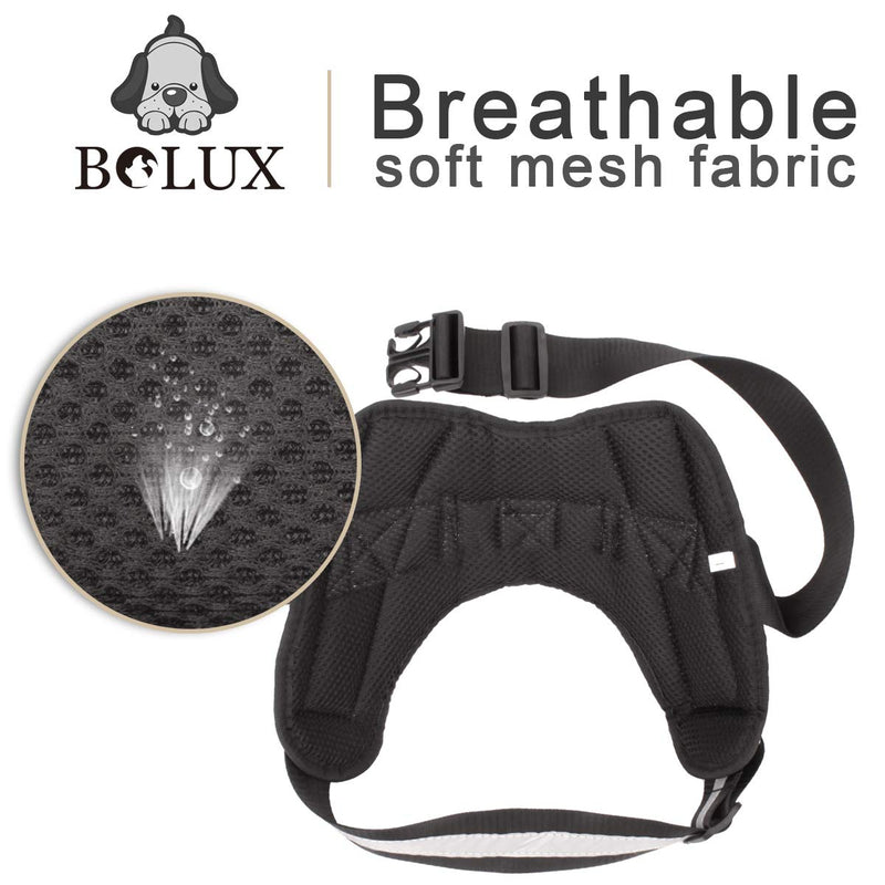 [Australia] - Bolux Service Dog Harness, Easy On and Off Pet Vest Harness, 3M Reflective Breathable and Easy Adjust Pet Halters with Nylon Handle for Small Medium Large Dogs - No More Pulling, Tugging or Choking XL:(chest 25.2-33''/neck 23.6-28.3'') Rose 