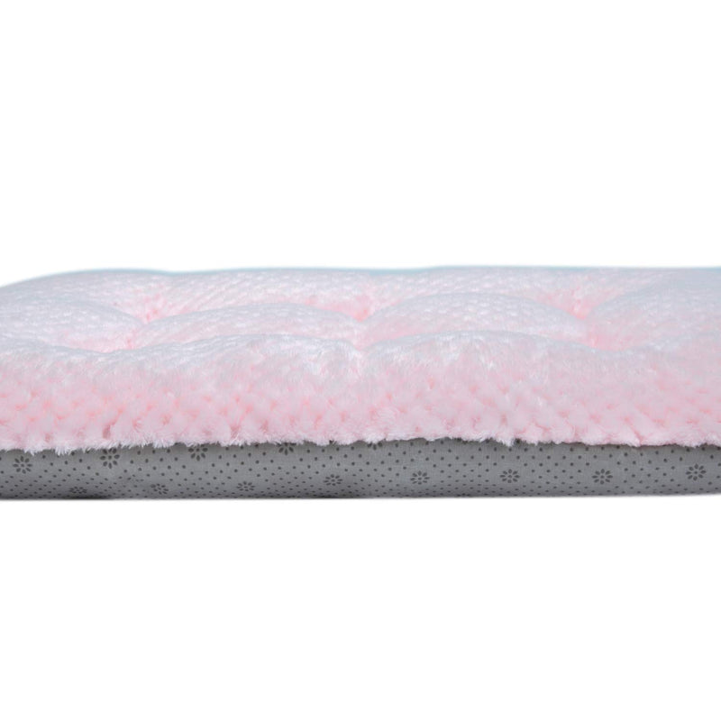 Fuzzy Deluxe Pet Beds, Super Plush Dog or Cat Beds Ideal for Dog Crates, Machine Wash & Dryer Friendly (15" x 23", S-Baby Pink) 15" x 23" - PawsPlanet Australia