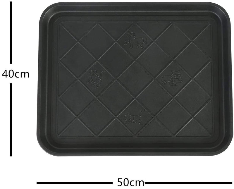 Aumket Boot Tray for Heavy Duty Floor Protection-Pet Bowls-Paint-Dog Bowls, Multi-Purpose, Shoes, Pets, Garden - Mudroom, Entryway, Garage-Indoor and Outdoor Friendly (20" x 15" 2Pack) 50X40cm - PawsPlanet Australia