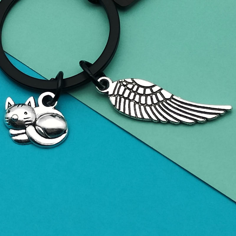 Pet Memorial Gift Loss of Cat Keychain Sympathy Gift In Memory of Cat Pet Gift Keychain Pet Sympathy Gift for Cat Lover Family Friends Remembrance Gifts Has Whiskers Keyring Cat Pet Loss Jewelry - PawsPlanet Australia