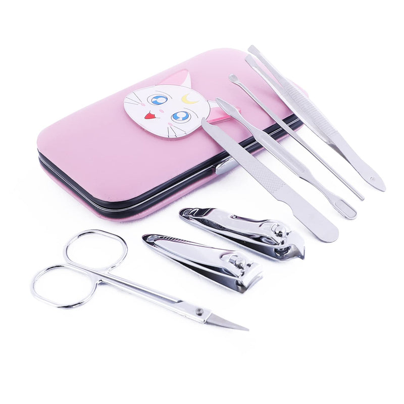 Sailor Moon Cat Manicure Kit Travel Mini Nail Clippers Kit Nail Tools Gift 8 In 1 With Luxurious Travel Case for Girls And Women Gifts Friends Parents (NC-Cat) NC-Cat - PawsPlanet Australia