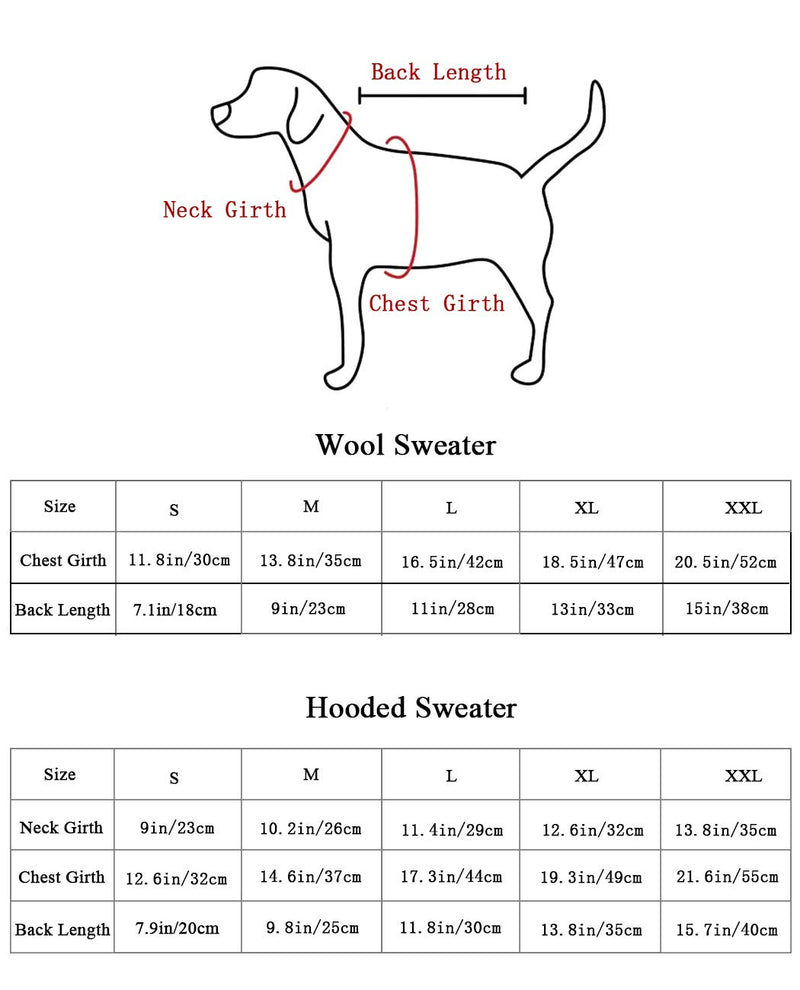 2 Pack Pet Dog Clothes Knitwear Dog Sweater Dog Hoodie Sweatshirts Soft Thickening Warm for Small Dogs Coat Clothing Cat Custume (Blue, Small) Blue - PawsPlanet Australia