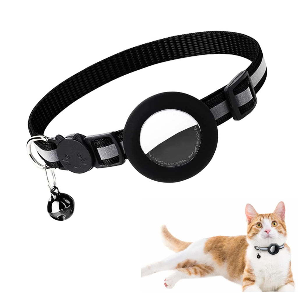 Airtag Cat Collar, Airtag Reflective Cat Collar, Reflective Cat Collar with Breakaway Safety Buckle, Visible in the Dark for Kitten Puppies - PawsPlanet Australia