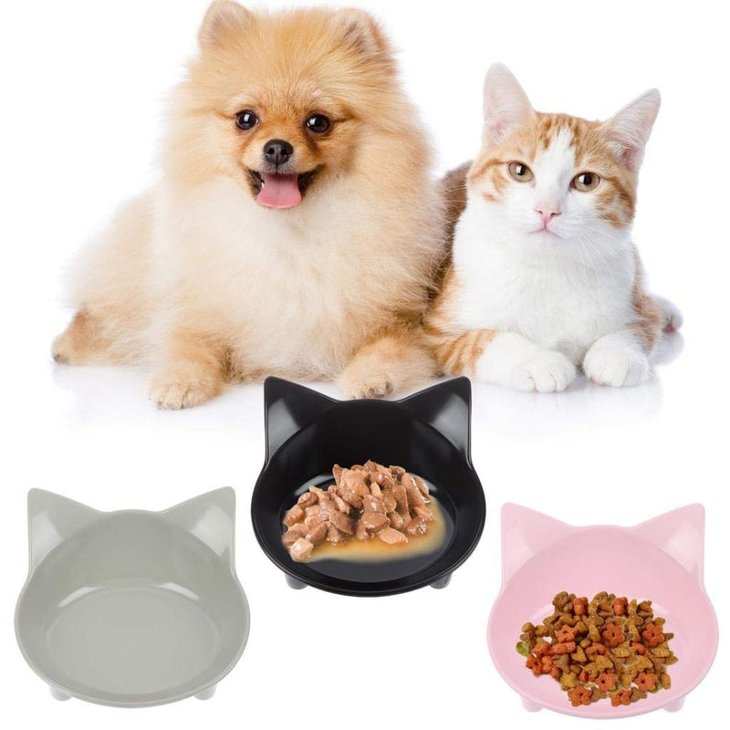 Olgaa 3 Pieces Cat Bowls Cat Food Bowls Multi-use Cat Feeding Bowls Non Slip Cat Dish, Cat Shaped Pet Food Bowls for Cats and Small Animals - PawsPlanet Australia