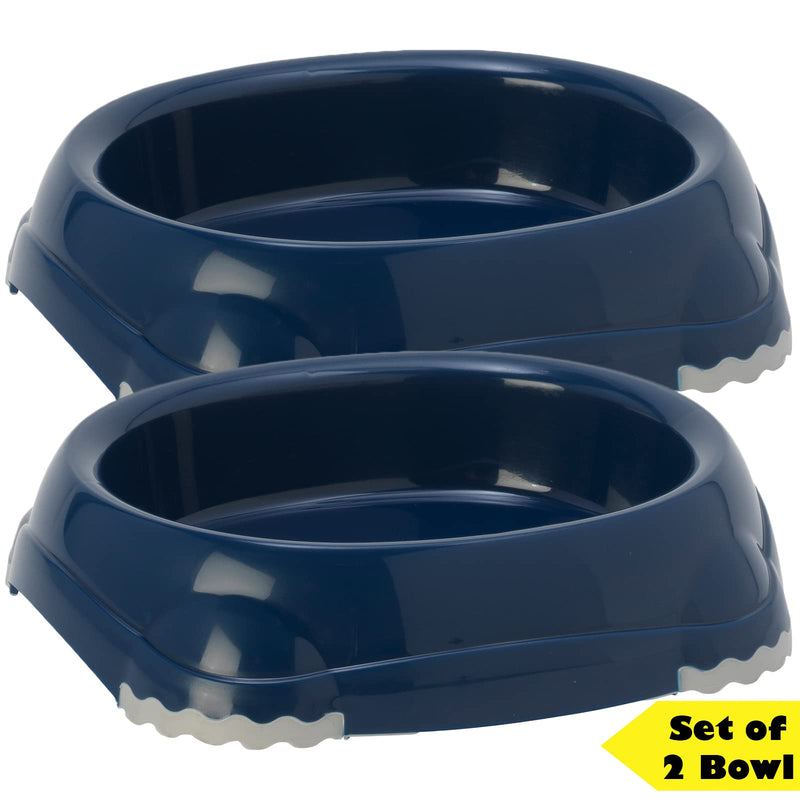 CatCentre® 2 x Non Slip Dark Blue Cat Bowls - 0.2L Food & Drink Dishes Cat Kitten Dog Puppy D. Blue Bowl 0.2L - PawsPlanet Australia