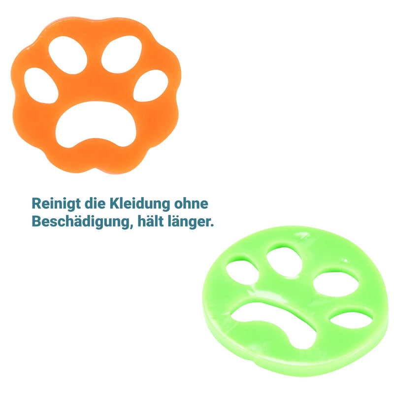 Plemont Pet Hair Remover Set of 8 - Orange and Green - Reusable Pet Hair Washing Machine Removal - Hair Remover for Laundry for Dog Hair, Removes Fur in Dryer and Washing Machine - PawsPlanet Australia