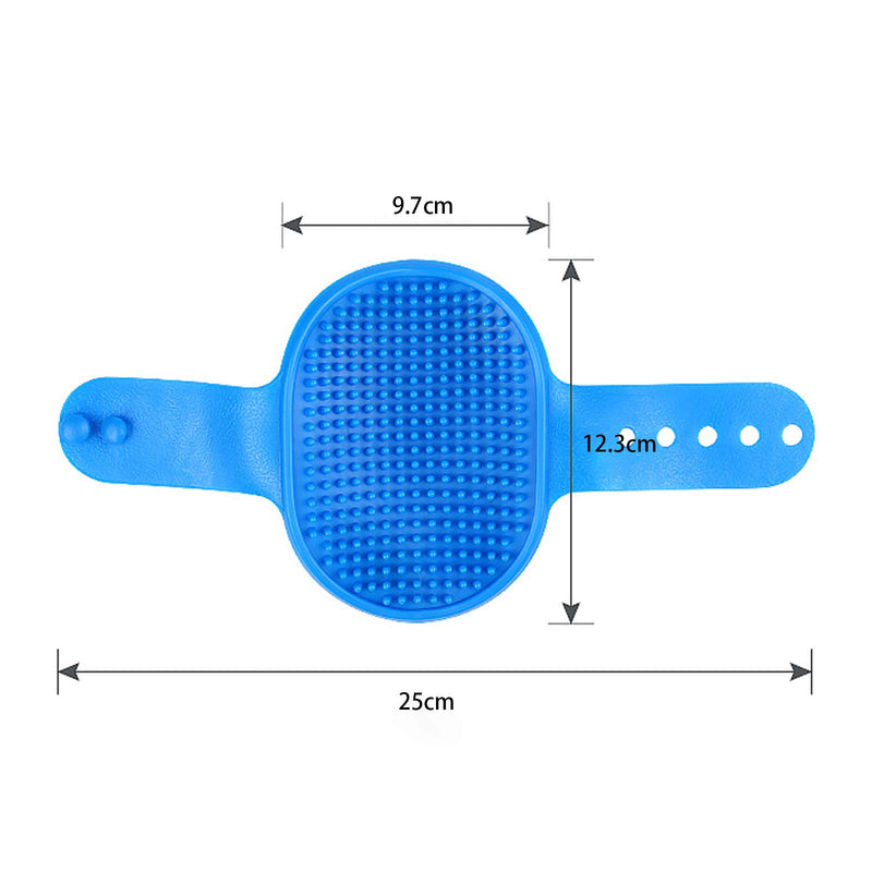 SASFOU 2 Pcs Dog Grooming Brushes, Soothing Massage Rubber Comb with Adjustable Ring Handle Premium Pet Bath Brush for Long Short Haired Dogs and Cats (Blue+Yellow) - PawsPlanet Australia