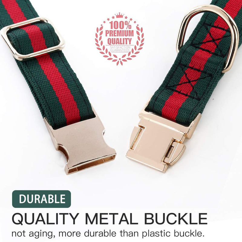 SuperBuddy Premium Dog Collar, Soft Comfortable Dog Collars in Noble Style, Adjustable Dog Collar with Metal Buckle Safety for Small Medium Large Dogs S (Neck Girth:9.6"-13.7", Width:5/8") - PawsPlanet Australia