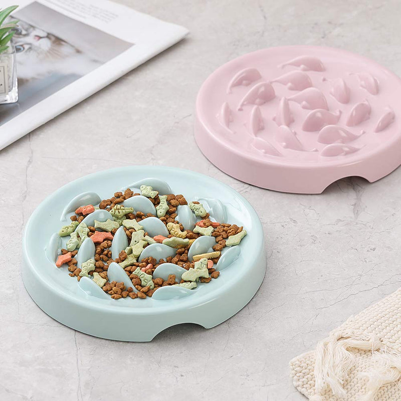 Slow Feeder Cat Bowl,Melamine Fun Interactive Feeder Bloat Stop Puzzle Cat Bowl Preventing Feeder Anti Gulping Healthy Eating Diet Pet Dog Slow Feeding Bowls Against Bloat, Indigestion and Obesity Green - PawsPlanet Australia