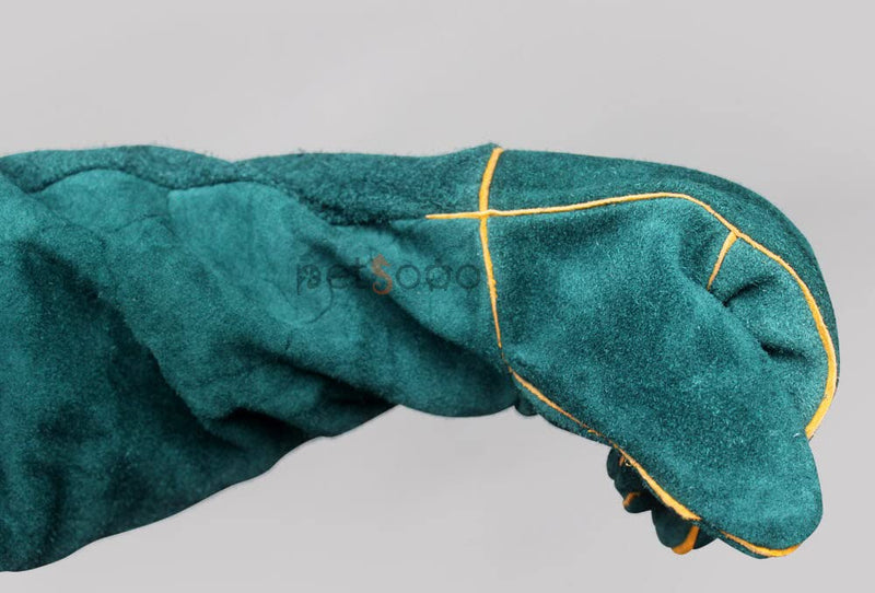 PETSOOO Pet Bite-proof Gloves Animal Handling Gloves Strengthen Leather Pet Reptile Handling Gloves Bite Resistant Protection Gloves for Dog Cat Bird Snake Parrot Lizard Reptile Bathing Grooming - PawsPlanet Australia