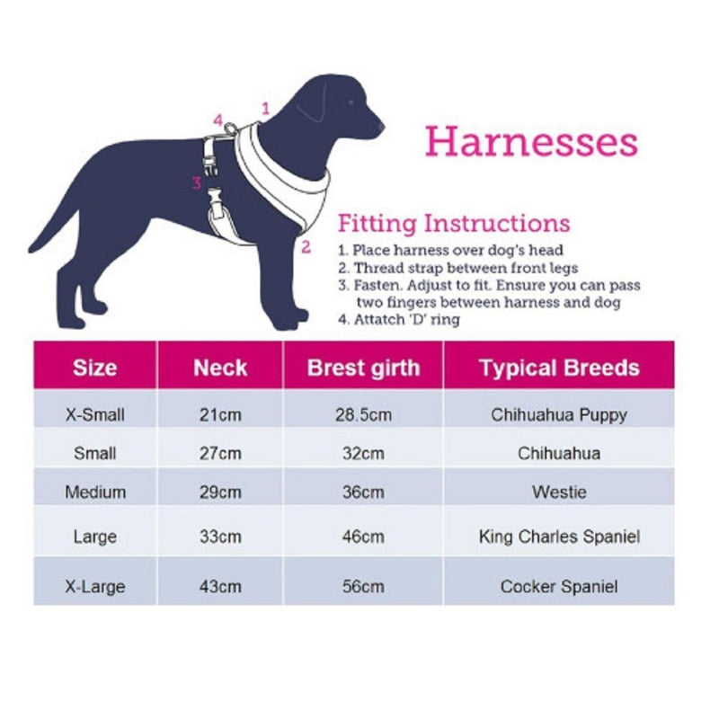 Doodlebone Airmesh Dog Harness, Pink, Large - PawsPlanet Australia