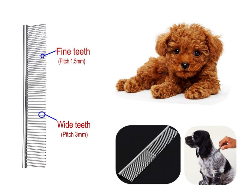 JZK Pet Grooming Kit - Pet Nail Clippers Pet nail file Pet Slicker Brush Metal Pet Comb (Pack of 4) - PawsPlanet Australia