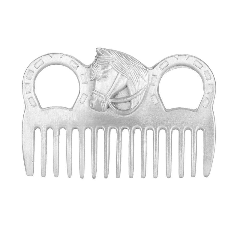 Pssopp Metal Horse Comb Portable Horse Mane and Tail Comb Horse Grooming Comb Livestock Comb for Cleaning Hair Removing Loose Undercoat Knots - PawsPlanet Australia