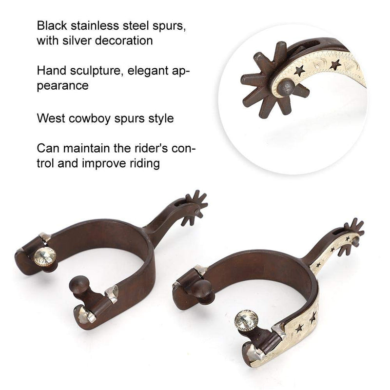 AMONIDA Cowboy Spurs, Cowboy Horse Boot Boot Spurs, Equestrian Competition Dressage Horse Training Entertainment for Eques - PawsPlanet Australia