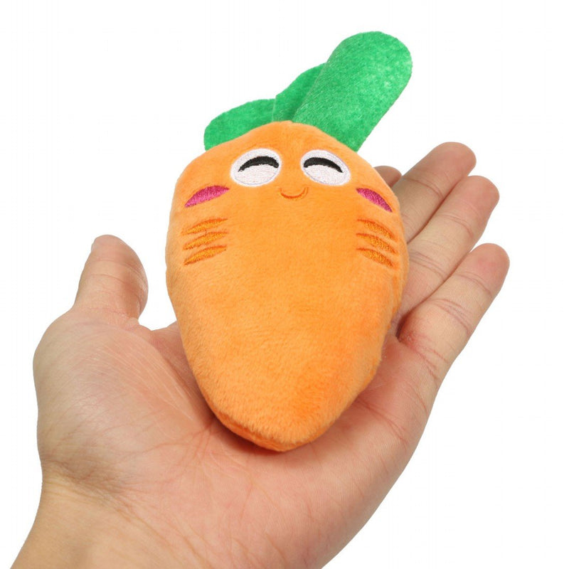Kungfu Mall Dog Puppy Cat Vegetable Carrot Sound Voice Plush Toy - PawsPlanet Australia