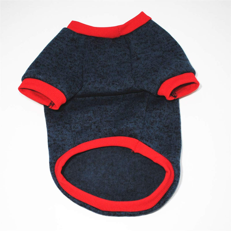 [Australia] - PIXRIY Warm Dog Sweater, Soft Fleece Puppy Clothes Doggie Shirt Winter Outfits Sweatshirt for Small Pets Dogs Cats Chihuahua Teddy Pup Yorkshire (XS, Daddy Navy Blue) X-Small 