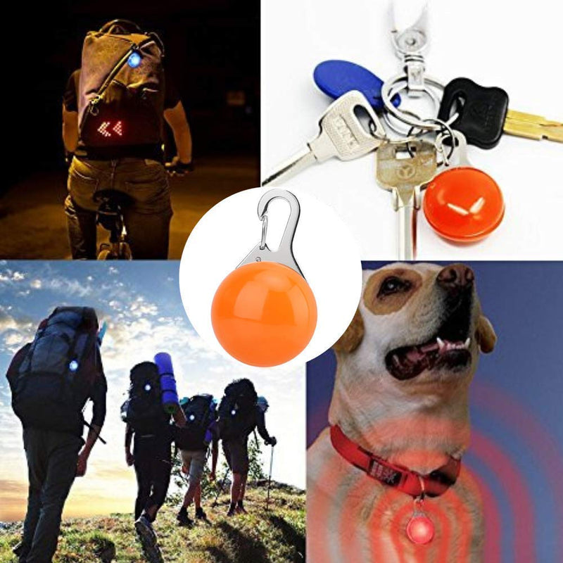 BaiJ Pet Collar LED Light,7 Pack Clip-On Pet with Metal Carabiner Light Up Dog Collar Flashing Pendant Waterproof LED Safety Light for Outdoor Safety Men Women Night Running Walking - PawsPlanet Australia