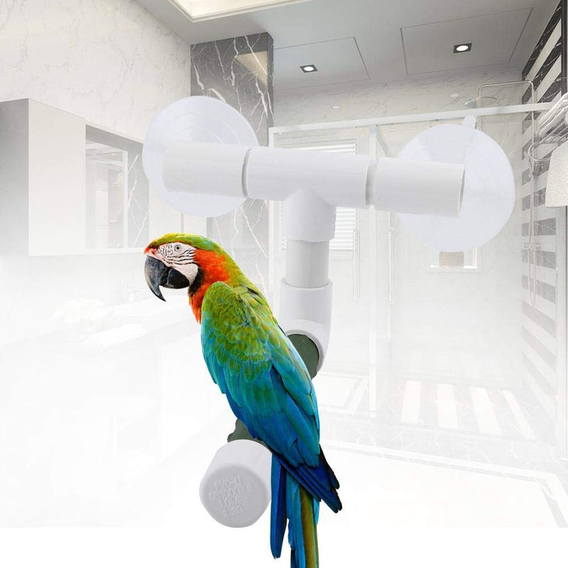 ViaGasaFamido Bird Shower Perch, Bird Perches Parrot Budgie Foldable Suction Cup Window Shower Bath Wall Paw Grinding Stand Toy - PawsPlanet Australia