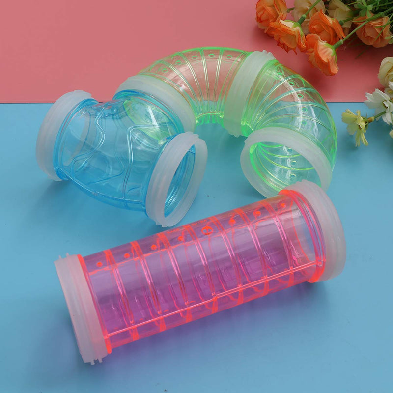 POPETPOP Hamster Tube Set,S-Shape Curved Pipe Pet Cage Tunnel DIY Assorted Hamster Cage Toy Fun Tunnel for Small Animals Like Rat,Syrian Hamster,Gerbil Tunnel - PawsPlanet Australia