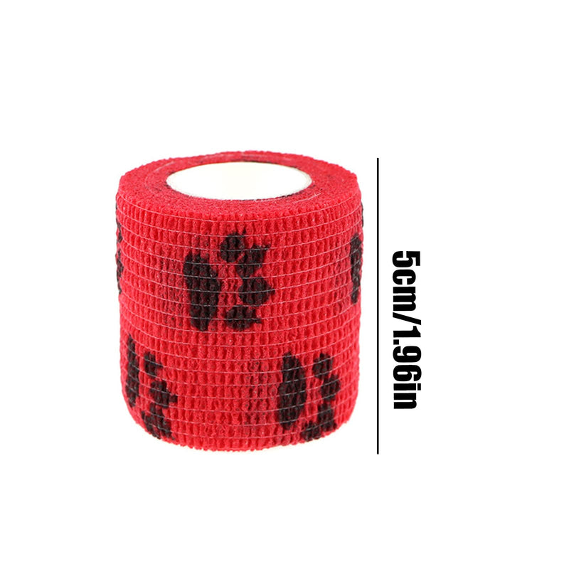 Xinlie 12 Rolls Self-Adhesive Bandage for Pets Fixing Bandage Self-Adhesive Elastic Pet Vet Wrap Multifunctional Cohesive Bandage for Cat, Wrist, Ankle Sprains Dog Paws 5 cm x 4.5 m - PawsPlanet Australia