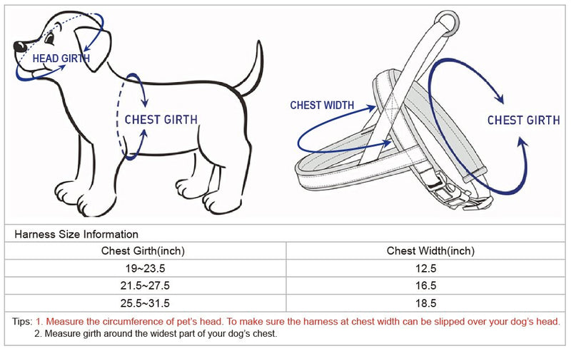 [Australia] - Blueberry Pet 3 Colors Soft & Comy Safety Reflective Padded Jacquard Dog Harnesses (21.5" - 27.5") Chest Girth Diamond Pattern - Teal Blue 