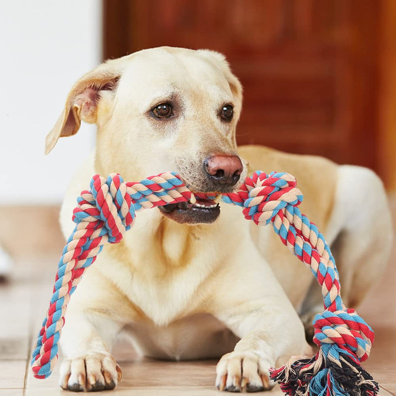 MOFELON XL Dog Rope Toy,3 Packs Tug of War Rope,Dog Toys Indestructible Designed for Large Dogs Medium Dog,Tug of War Dog Pull Rope Teeth Cleaning,for Chewing,Teething,Tug of War - PawsPlanet Australia