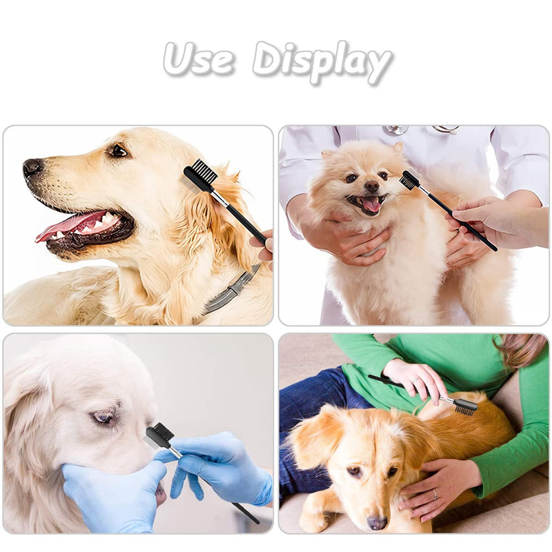 Pack of 2 Tear Stain Removal Comb YUTOU Double-Sided Dog Eye Comb Tear Stain Remover Comb Eyelash Brush Grooming Comb Dog Flea Combs for Small Cats Dogs Remove Crust and Mucus - PawsPlanet Australia
