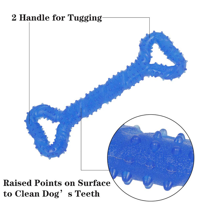 FANCYLEO EU Dog Chew Toys, Indestructible Toothbrush Chew Toys For Aggressive Chewers Dogs Dental Care Teeth Cleaning for Energetic Medium Large Dogs(Blue) Blue - PawsPlanet Australia
