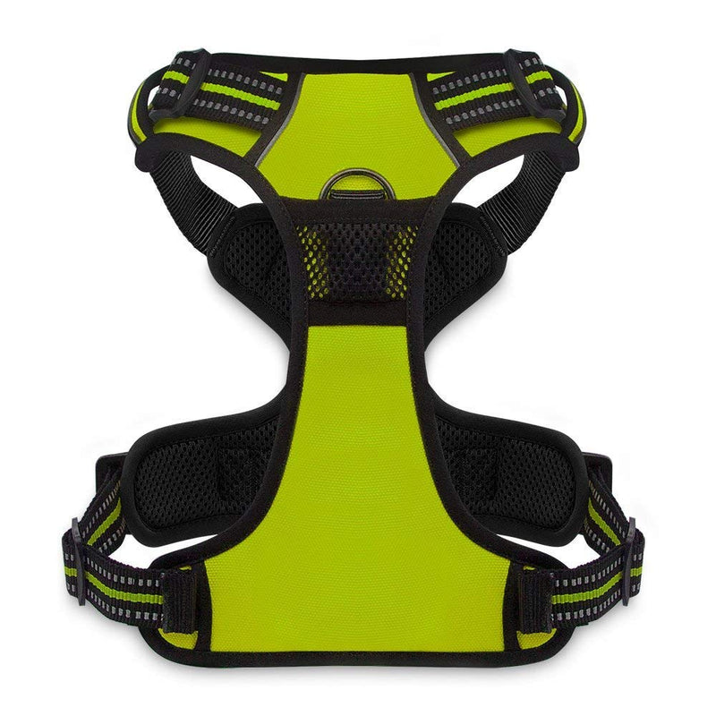 Voyager Dual Attachment Outdoor Dog Harness by Best Pet Supplies | NO-Pull Pet Walking Vest Harness M (Chest: 22 - 27") Lime Green - PawsPlanet Australia