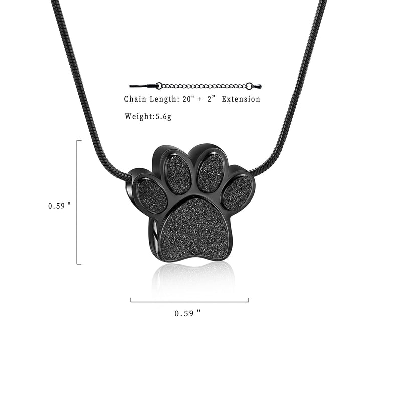 QGJNSGC Paw Print Urn Necklace for Ashes, Cremation Jewelry for Ashes Urn Necklace Keepsake Jewelry for Pet/Dog's/Cat's Ashes Pendant Memorial Gifts for Man/Women(Colourful) Colourful - PawsPlanet Australia