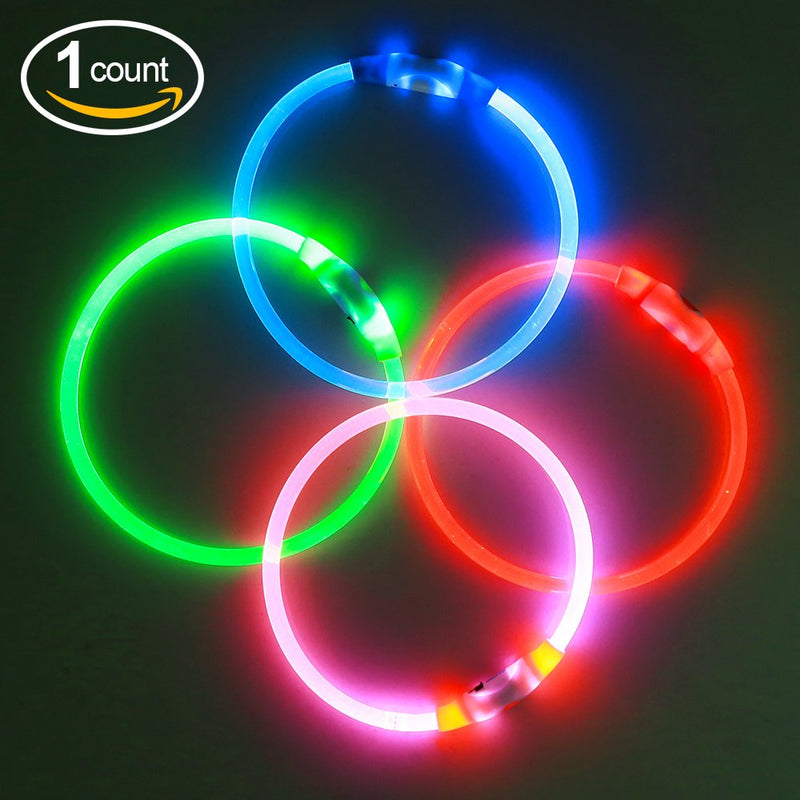 [Australia] - BSEEN LED Dog Collar, USB Rechargeable Glowing Pet Collar, TPU Cuttable Dog Safety Lights for Small Medium Large Dogs Green 