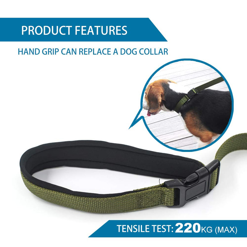 TSPRO Hands-Free Dog Leash Adjustable Walking Leash with Control Safety Handle and Robust Clasp for Small, Medium and Large Dogs Green Length: 180 cm - PawsPlanet Australia