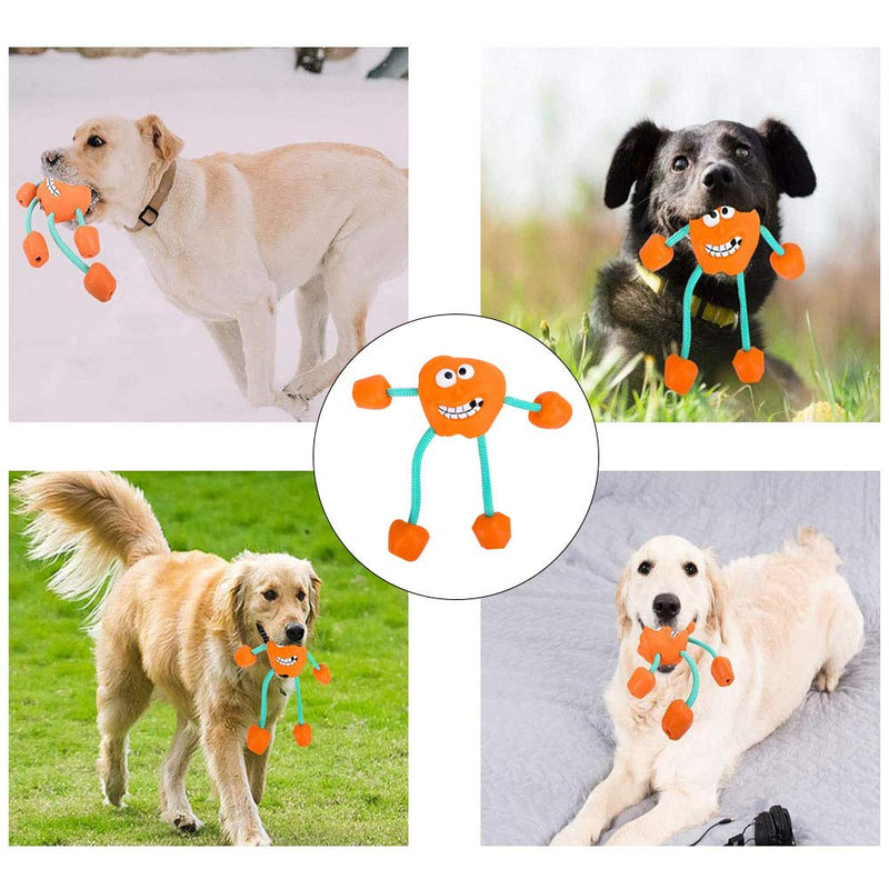 Squeaky Dog Toy, Dog Chew Toys, Pet Chew Toys, Puppy Dog Chew Toys, Dog Tug Rope Ball Toy, Multifunction Durable Rubber Interative Training Toy for Large Medium Small Dogs - PawsPlanet Australia