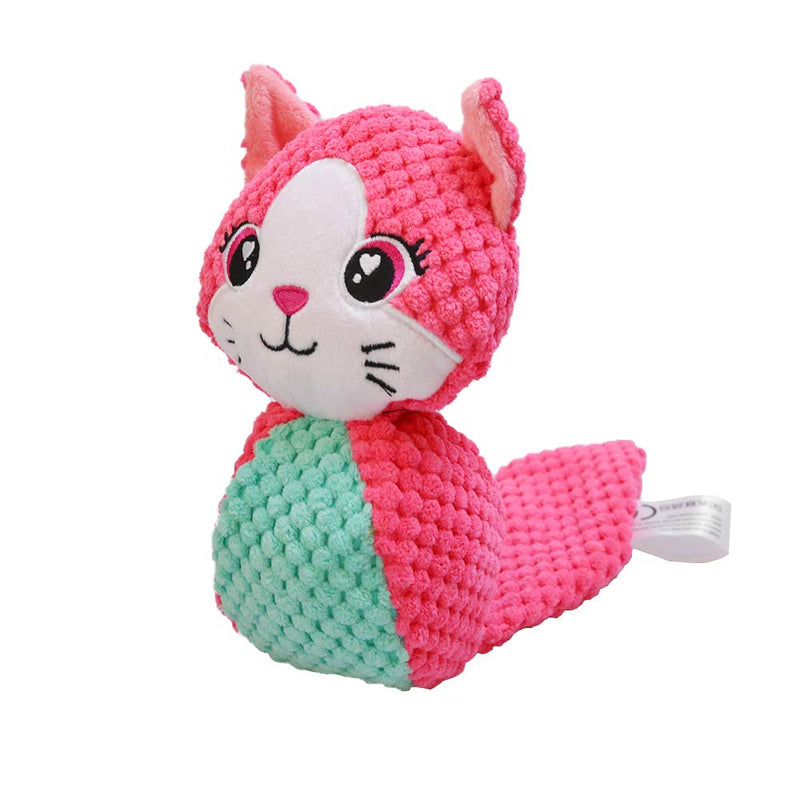 Stuffing Squeaky Plush Dog Toy, Cute Soft and Durable Cat Dog Toy for Puppy and Medium Dogs (CAT) - PawsPlanet Australia