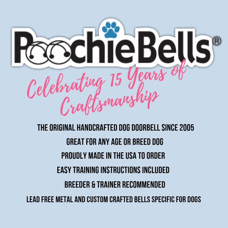 [Australia] - Premium Webbing PoochieBells Potty Training Dog Doorbells, Simple and Effective Puppy Housetraining Bell Tool with Easy, Step-by-Step Instructions Wheat 