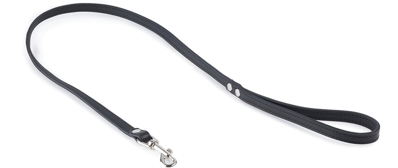 Garronda Dog Leash made of Soft Leather 47.2 in 208+ (Black/Black, 47.2 in) Black/Black - PawsPlanet Australia