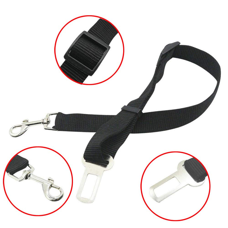 [Australia] - Etopars Black Pet Car Dog Seat Belt Safety Seatbelt Harness Leash Lead Dog Cat Adjustable 