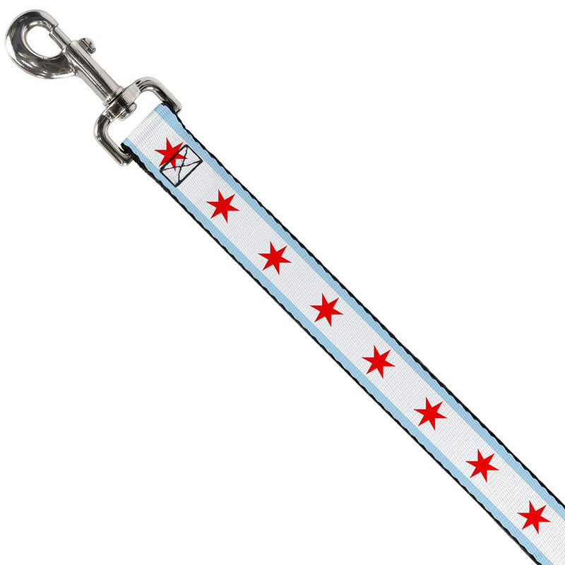 [Australia] - Buckle-Down Dog Leash Chicago Flag Available in Different Lengths and Widths for Small Medium Large Dogs and Cats 6 Feet Long - 1" Wide 