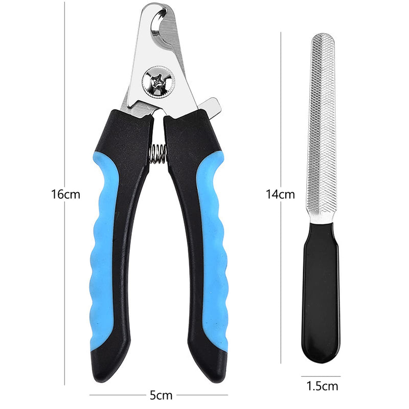 Claw scissors for dogs and cats, cat claw scissors with nail file, stainless steel claw pliers, large nail clippers with safety protection for pets with protection device for home - PawsPlanet Australia