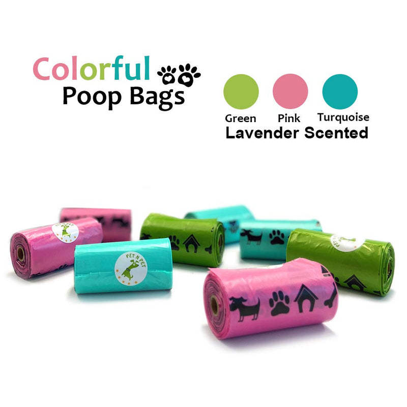 PET N PET Lavender Scented/Unscented Poop Bags 720/270 Counts Rainbow Muliti Color Dog Poop Bags Refill Rolls Standard and EPI Additive Dog Waste Bags… 270 bags, 18 rolls Lavender-Scented - PawsPlanet Australia