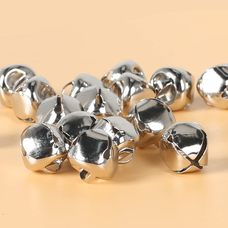 FINDIR 100pcs Small Bells for Crafts Christmas Metal Bells Silver Bells Small Jingle Bells 13mm Bells for Christmas Decoration DIY Crafts - PawsPlanet Australia