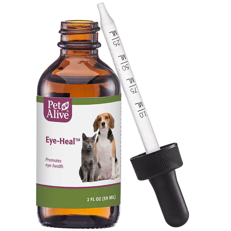 PetAlive Eye-Heal - Natural Herbal Formula Promotes Eye Health in Cats and Dogs - Soothes and Cleanses The Eyes - Supports Removal of Debris - Applies Easily with Cotton Swab - 59 mL - PawsPlanet Australia