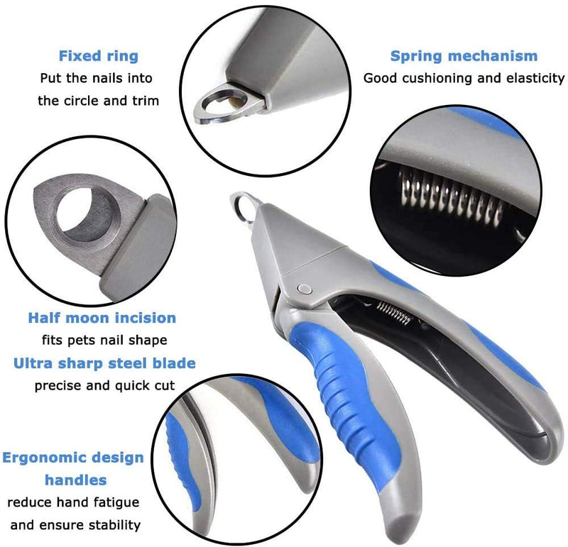 Nestling Dog Nail Clippers, Professional Pet Trimmer to Avoid Over-Cutting, Free Nail File & Lock Switch, Cat Nail Trimmer with Sturdy Non Slip Handles - PawsPlanet Australia