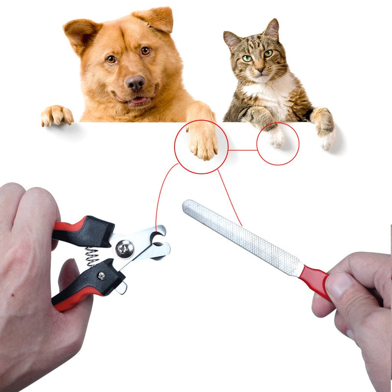 1set Pet Nail Clippers Cutter File For Dogs Cats Birds Guinea Pig Animal Claws Scissor Cut Set Kit - PawsPlanet Australia