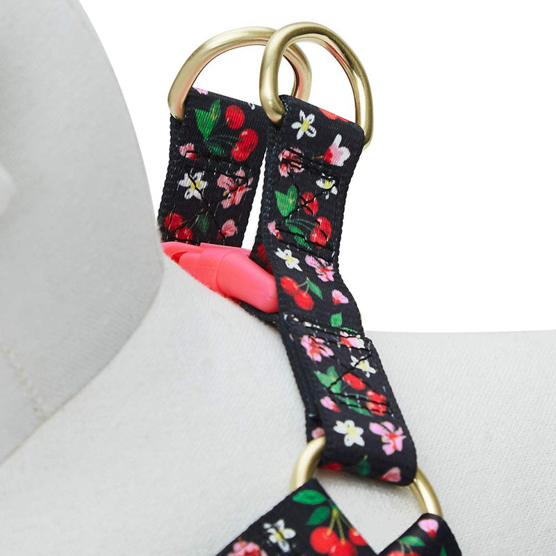Blueberry Pet 10+ Patterns Spring Scent Inspired Floral Print/Camo Print Dog Harnesses (16.5" - 21.5") Chest Girth (Pack of 1) Black - PawsPlanet Australia