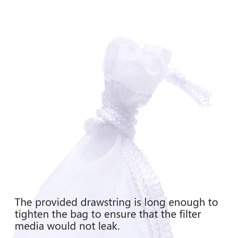 [Australia] - Alegi 180 Micron Aquarium Filter Media Mesh Bag, 8" by 4" Small Extra Fine Filter Media Bags 8"*4"(4Pcs) 