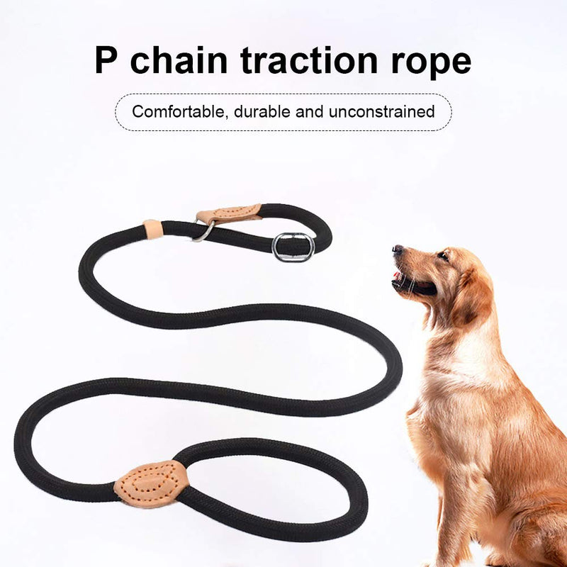 Strong and Durable Braided Rope no Traction Training Lead Traction Anti-Skid Rope, Used for Traction Training Lead Rope for Medium and Large Dogs (Black) Black - PawsPlanet Australia