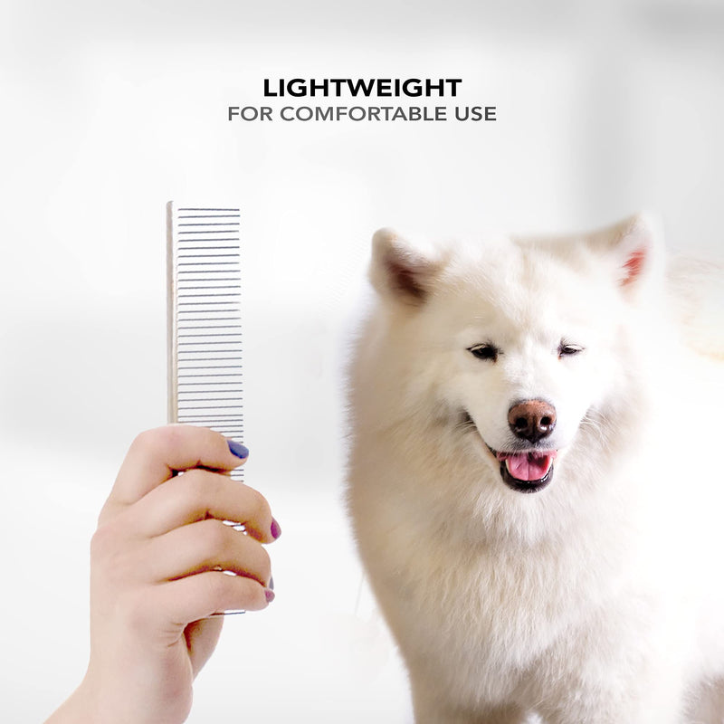Wahl Metal Pet Comb, Stainless Steel Dog and Cat Comb, Rust Resistant Comb, Grooming Tools for Dogs, Fur Detangling Tool for Pets, Metal Combs for Thick Coats - PawsPlanet Australia